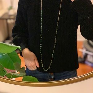 Love, Poppy Turquoise and Gold Long Necklace